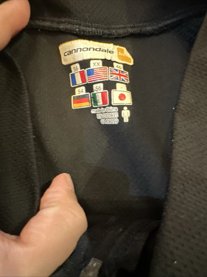 Camisa deportiva Cannondale negra para hombre mediana, llave con cremallera, ciclismo ciclismo ciclismo de montaña Foto 2 de 3