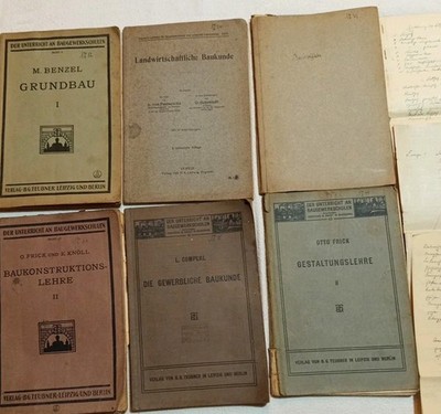 Bauwesen Baukunde Lehrhefte Konvolut Baugewerkschule Architektur historisch
