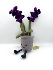 Jellycat AMUSEABLE PURPLE ORCHID Soft Plush Toy NWT Exotic Bloom LOVEY Petal WOW