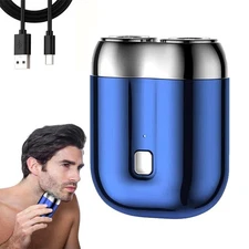 New Model Upgrade Electric Shaver, Mini Dual-Head Waterproof USB Razor for Men