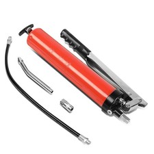 4500 PSI Heavy Duty Solid steel Lever Action Manual Grease Gun 18" Flexible Hose