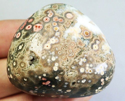 Natural Round Eye Ocean Jasper Agate Quartz Crystal Palm Stone Mineral Specimen - Picture 11 of 12