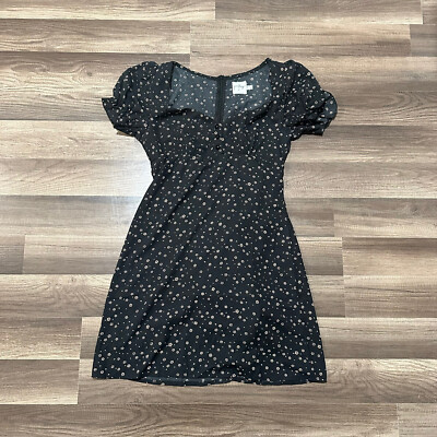 open lace back dress Princess Polly Black Floral Cutout Smocked Long Puff Sleeve Mini Bodyc   Brie