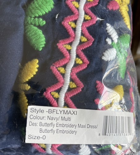 Frances Valentine Maxikleid Schmetterling bestickt neu mit Etikett Größe 0 - Bild 4 von 8
