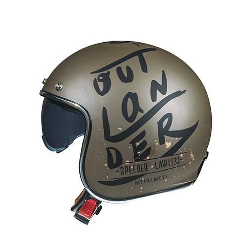 Casque jet marron mat taille XS MT Le Mans 2 SV Outlander pour moto et scooter urbain