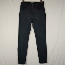Everlane Jeans Womens 29 Regular The High Rise Skinny Black Button Fly Pants
