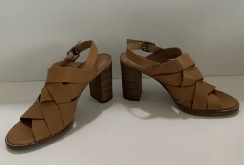 Madewell Cindy Braided Sandals Shoes Desert Camel Brown 7.5 Leather $158