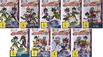 Paket Beyblade Metal Masters Teile 1+2+5+6+8+9+10+11+12 - 9 DVD's/NEU/OVP #212