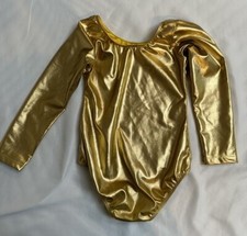 Girls' Body Metallic Body Suit Gymnastics Dance Bodysuits for Kids Medium