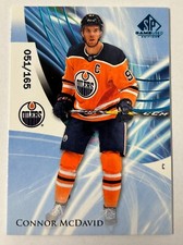 2020 2020-21 SP GAME USED CONNOR McDAVID BLUE BURST 051/165 #1 EDMONTON OILERS