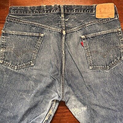 1960's Big E Vintage Levi's 501 Redline Selvedge Denim 40x32 1960's Big E Vintage Levi's 501 Redline Selvedge Denim 40x32
