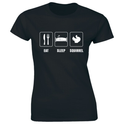 Eat Sleep Squirrel Women's T-Shirt Favorite Animal Lover Gift Tee