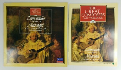 Great Composers & Their Music Leoncavallo vinyl record w/ booklet Decca Tested