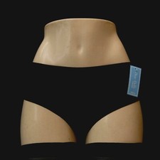 DIXIE BELLE 100 Nylon Front Lace Embroidery Black Hipster Brief Size 6/Medium