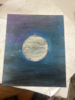 Sam Friedman Original, Oil Pastels On Sand Paper , 28 X 23 Cm