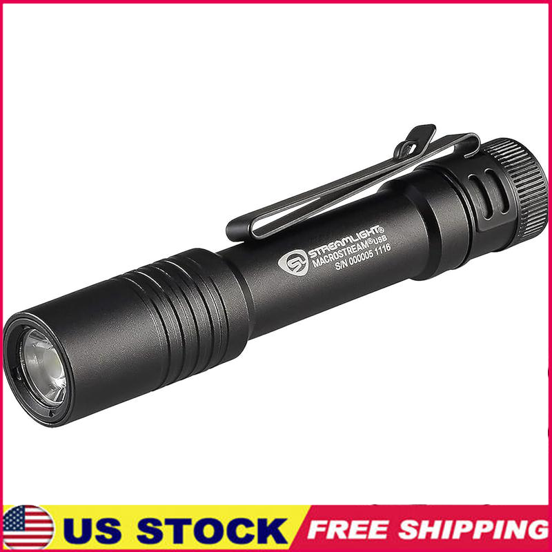 500-Lumen Waterproof Rechargeable Flashlight with Lanyard Clip