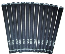 EGK VOLT BLACK MID-SIZE GOLF GRIPS .600 CORE SIZE, 13 PACK
