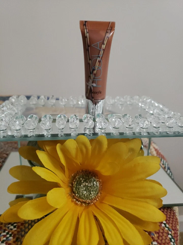 Benefit Hoola Ultra Plush Shimmered Lip Gloss 0.22 oz travel size New! - Image 4 of 4