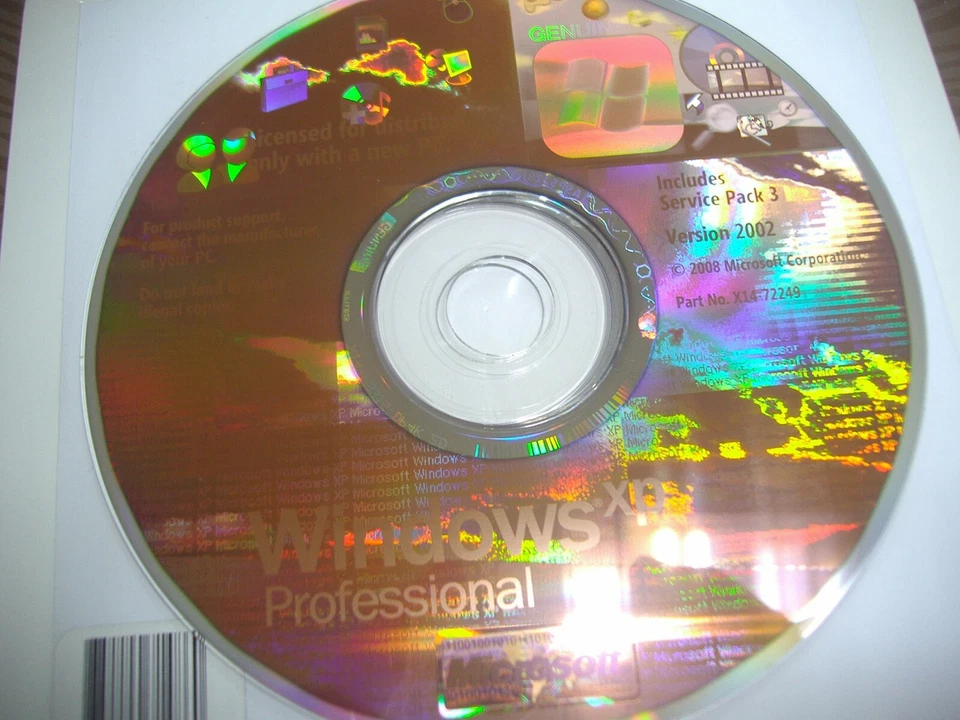 MICROSOFT WINDOWS XP PROFESSIONAL w/SP3 FULL OPERATING SYSTEM MS WIN PRO =NEW= - Image 2 of 4