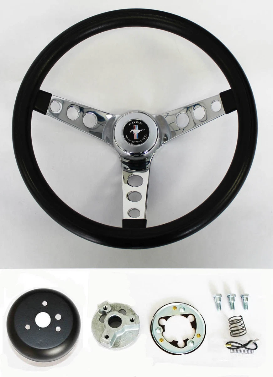 Bronco F100 F150 F250 F350 Grant Black Steering Wheel With Black Spokes 13 3/4 - Foto 6