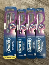5X: Oral B Pro-Flex w/ Stain Eraser Toothbrush - Soft  medium- Assorted Colors
