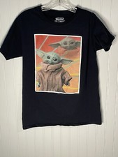 Star Wars baby Yoda Black t youth large