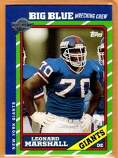 LEONARD MARSHALL-New York Giants/2005 Topps Fan Favorites Football Card