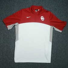 Oklahoma Sooners Pullover Adult Large White Red Nike Elite Quarter Zip Warmup