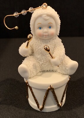 Dept 56 Snowbabies Twelve Drummers Drumming 12 Days of Christmas Ornament RARE