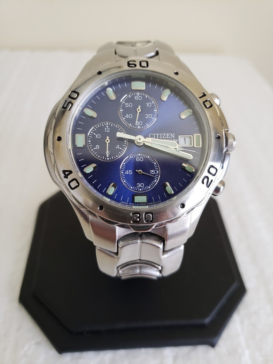 Citizen Chronograph Wristwatch 0510-S92294 GN-4-S w/New Citizen Chronograph Wristwatch 0510-S92294 GN-4-S w/New