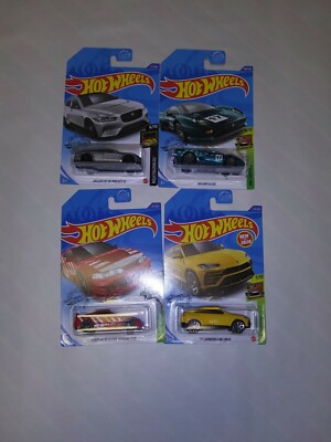 Hotwheels 4 Car  Lot , 2 Different Jaguars,Acura, Lamborghini Brand New
