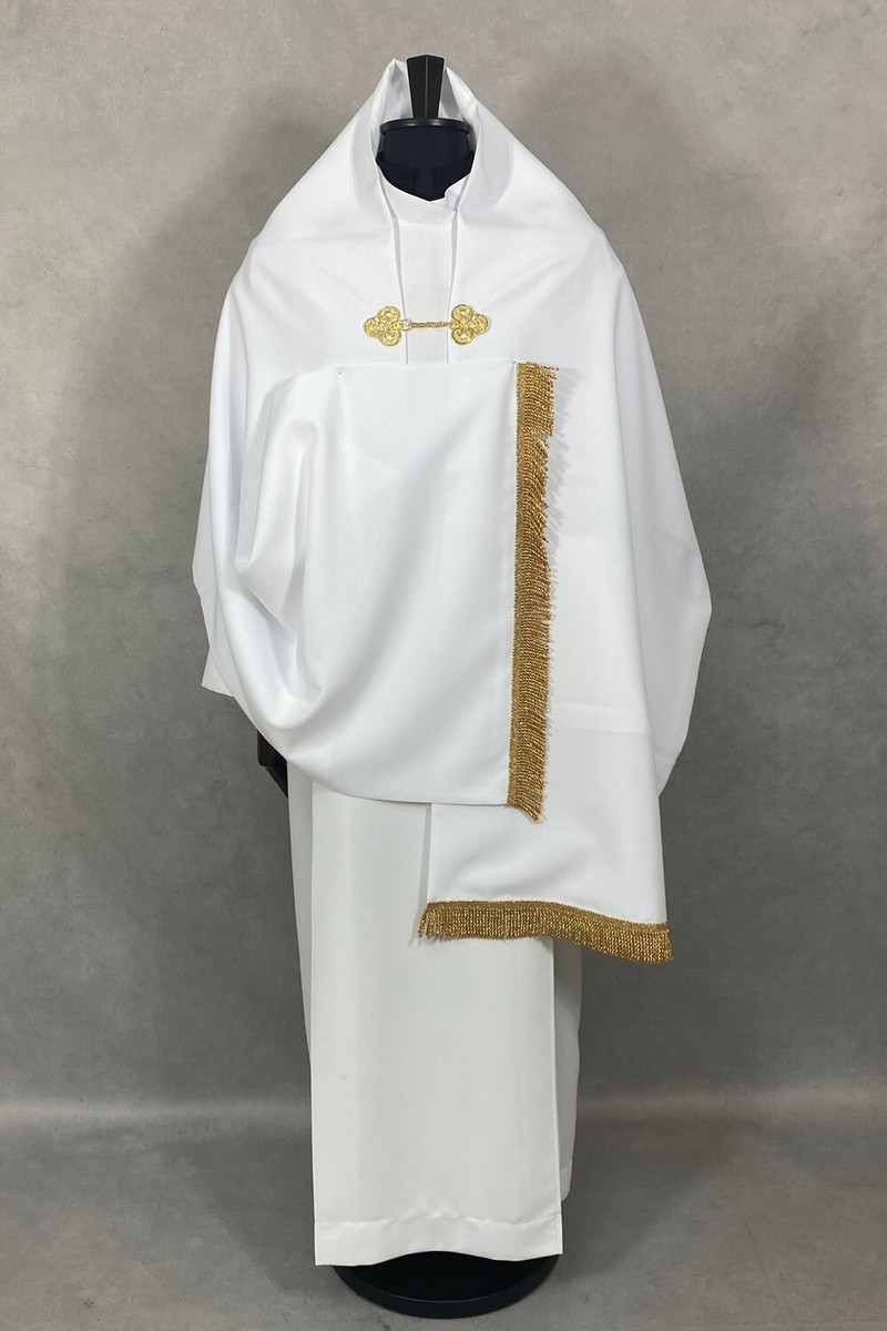 Vampa Vimpea veil, white humeral veil, golden fringe monstrance | eBay