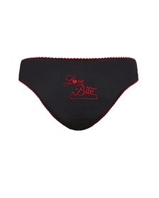 Agent Provocateur Love Bite Black Red Silk Brief AP2 UK 8-10 BNWT