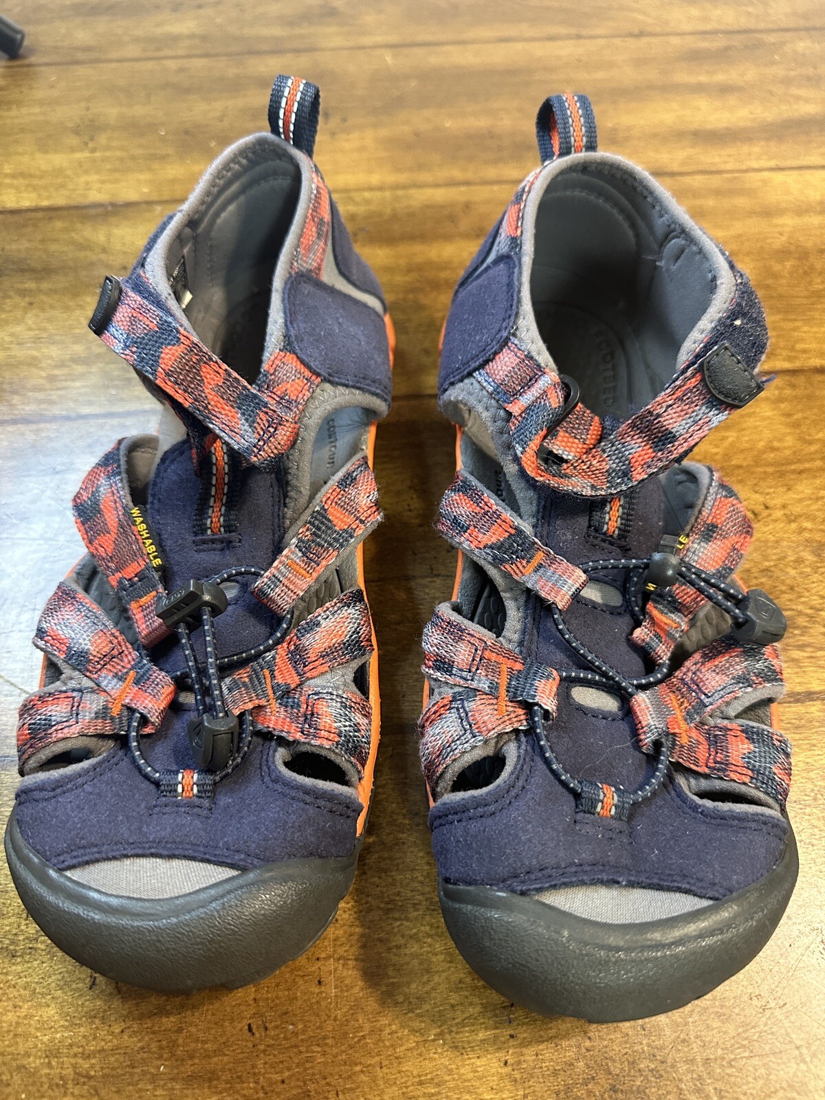 Keen Cnx Taglia 5 Blu Arancione Impermeabile Escursionismo Antiodore Contorno Arco Sandalo