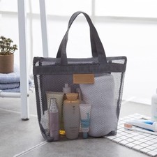 Netz Strandtasche Reißverschluss Make-Up Fam...