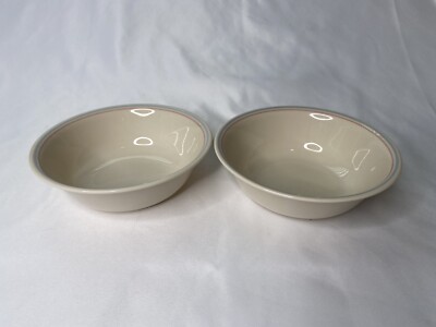 Set of 2 Corelle by Corning English Breakfast Soup Cereal Bowls 6-1/4 