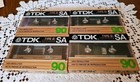 TDK SA 90 Minute Super High Resolution Type II Audio Cassette Tape Set Of 4