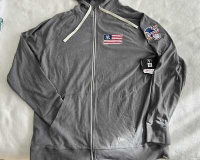 NY YANKEES NEW ERA ZIP HOODIE LIGHTWEIGHT SWEATSHIRT 2XL USA