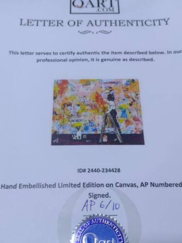 Yuvi, Print Untitled hand embellished signed C of Authenticity, 26"X20", AP6/10 - Bild 3 von 4