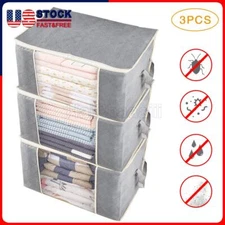 3/9/12Pcs Storage Bag Extra Large Jumbo Strong Zipped Under Bed Bedding Clothes