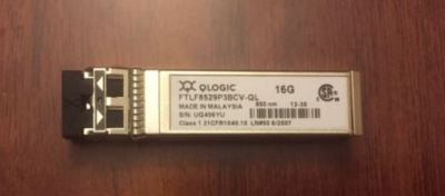 Qlogic SFP+ 16GSW 850nm MMF for QLogic 2600 1800 series fiber channel adapters.