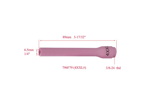 TIG KIT Extra Long Aluminia Nozzle 796F70~7 Fit TIG Torch 9 20 25 Series,9PK - Picture 6 of 6