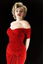 Marilyn Monroe Posing Red Dress 8x10 Picture Celebrity Print