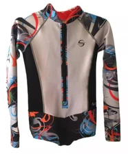 Platinum Sun Rash Guard Swimsuit Size S Snorkeling Wetsuit for Women UPF 30