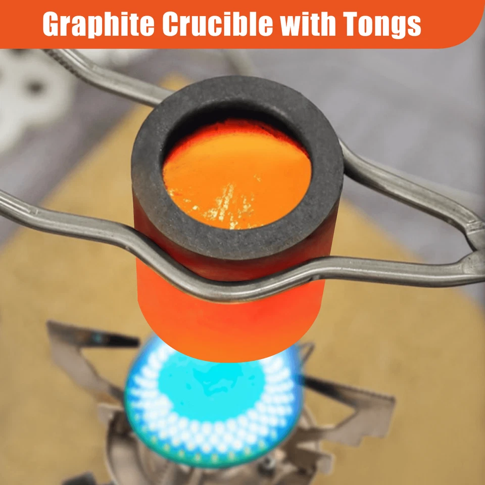 9PCS Graphite Ingot Crucible Mold Set Torch Melting Tools Kit for Gold Silver - Image 4 of 4