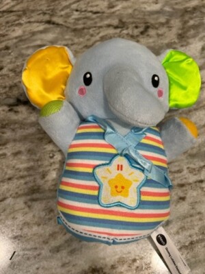 Vtech Glowing Lullabies Elephant Blue Softy Plush Stuffed Animal Coloring Change