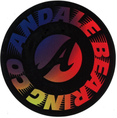 Andale Bearings Skateboard Sticker Bunt Schwarz 10cm Rund