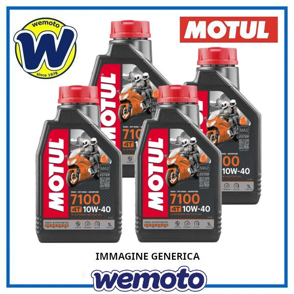 Olio Motore Motul 7100 10W40 Sintetico per Moto e Scooter 4 Tempi - 4 litri