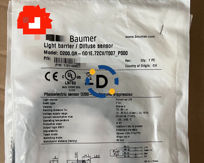 New Baumer O200.GR-GD1E.72CV/T007_P000 11211936 Sensor