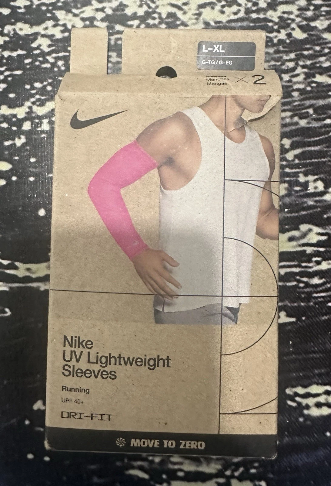 Nike UV LightWeight Arm Sleeves Pink Size L/XL “Cancer Awareness “